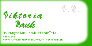 viktoria mauk business card